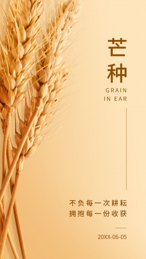 中国节气芒种朋友圈配图设计